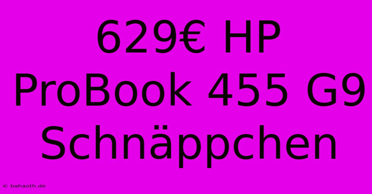 629€ HP ProBook 455 G9 Schnäppchen