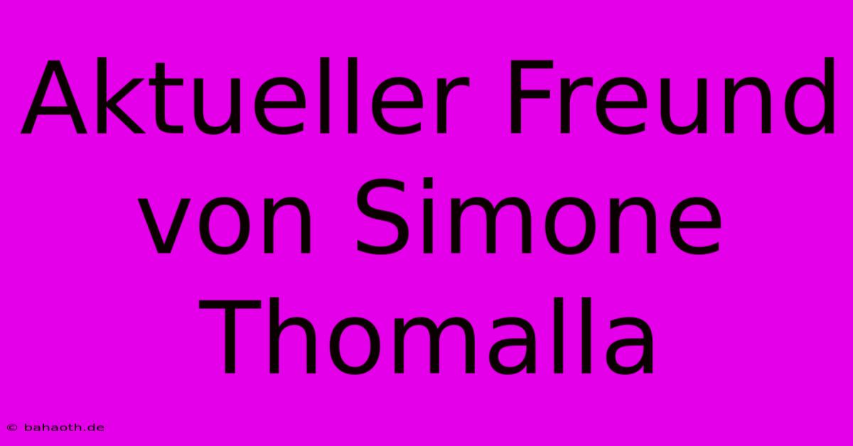 Aktueller Freund Von Simone Thomalla