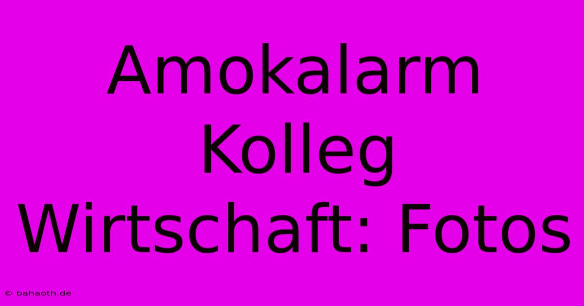 Amokalarm Kolleg Wirtschaft: Fotos