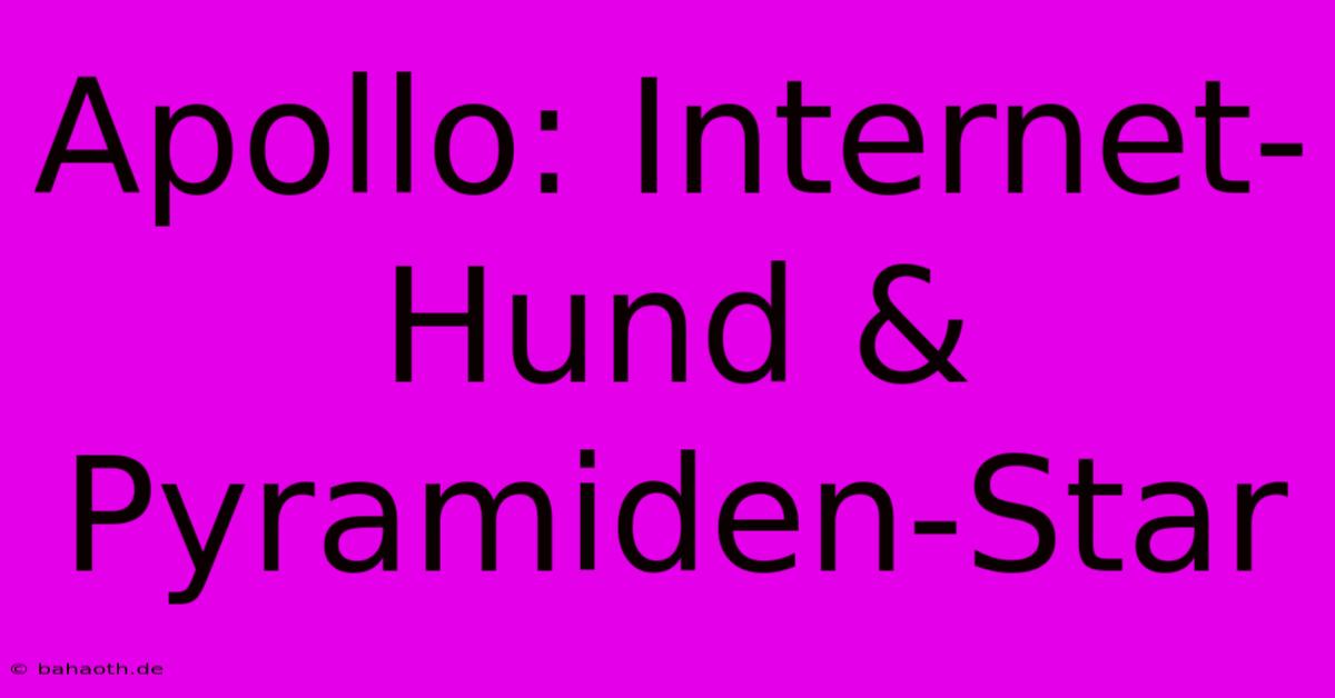 Apollo: Internet-Hund & Pyramiden-Star