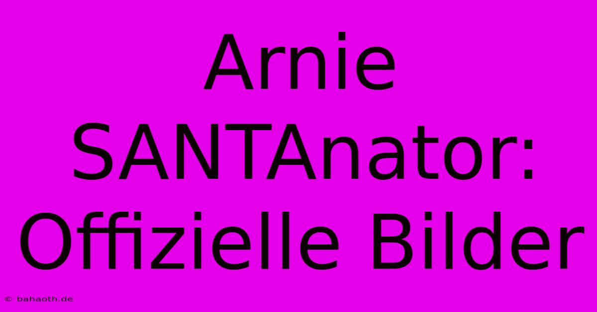 Arnie SANTAnator: Offizielle Bilder