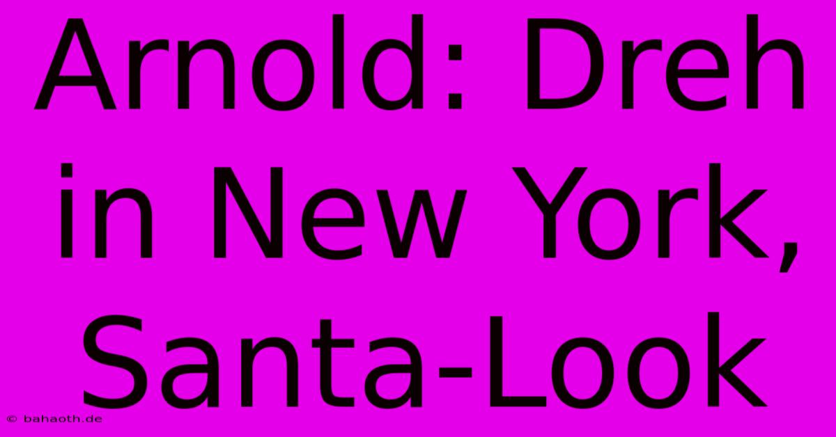 Arnold: Dreh In New York, Santa-Look