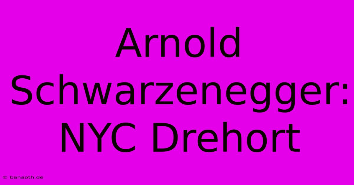 Arnold Schwarzenegger: NYC Drehort