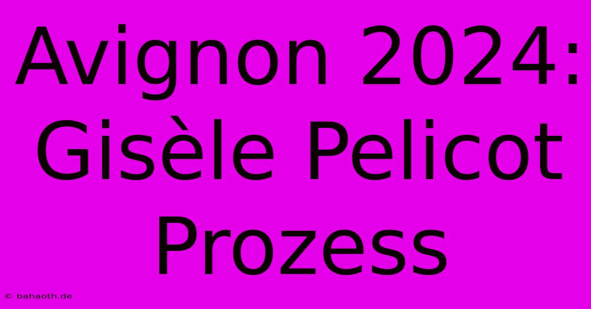 Avignon 2024: Gisèle Pelicot Prozess