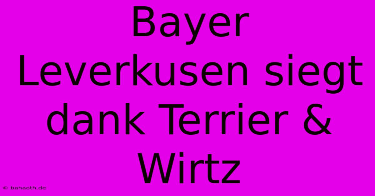 Bayer Leverkusen Siegt Dank Terrier & Wirtz