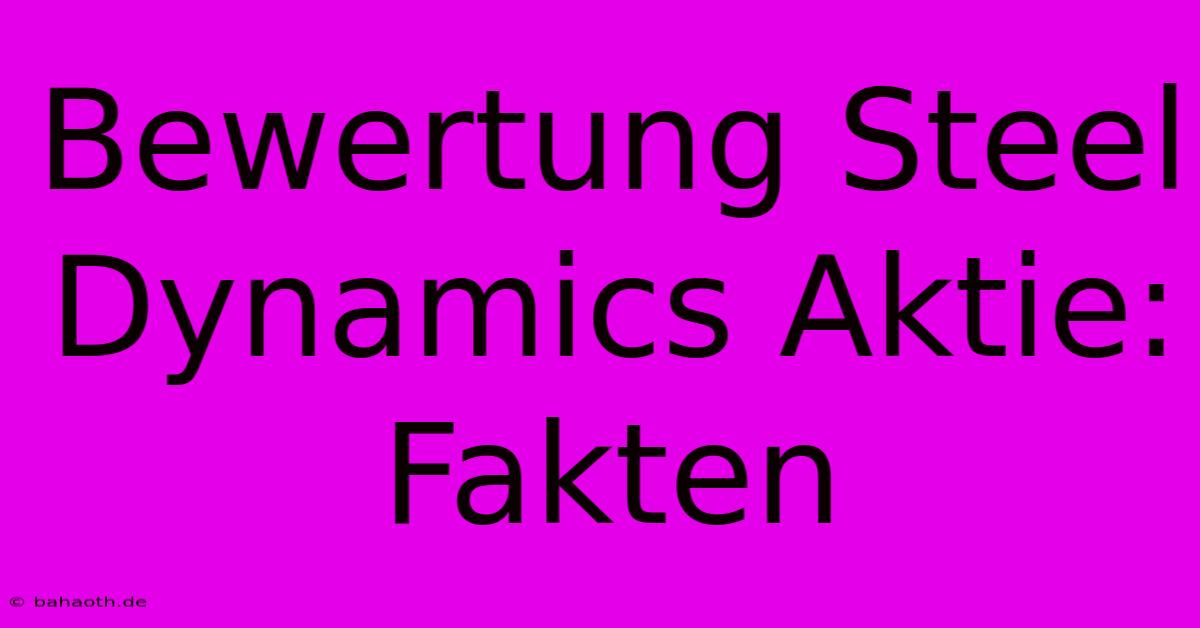 Bewertung Steel Dynamics Aktie: Fakten