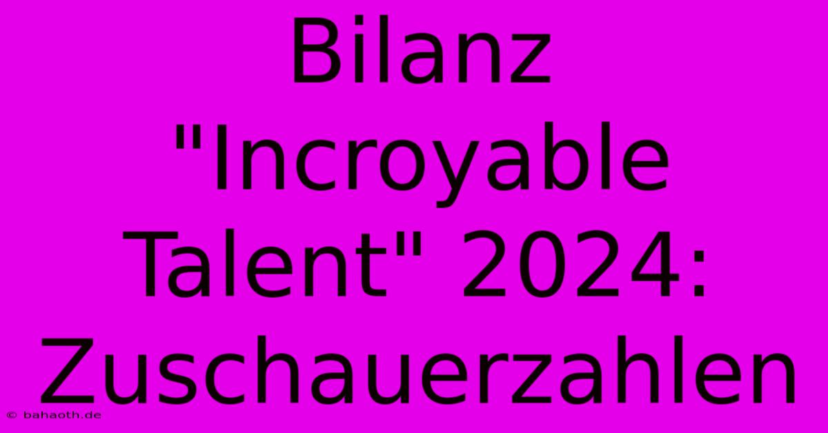 Bilanz 