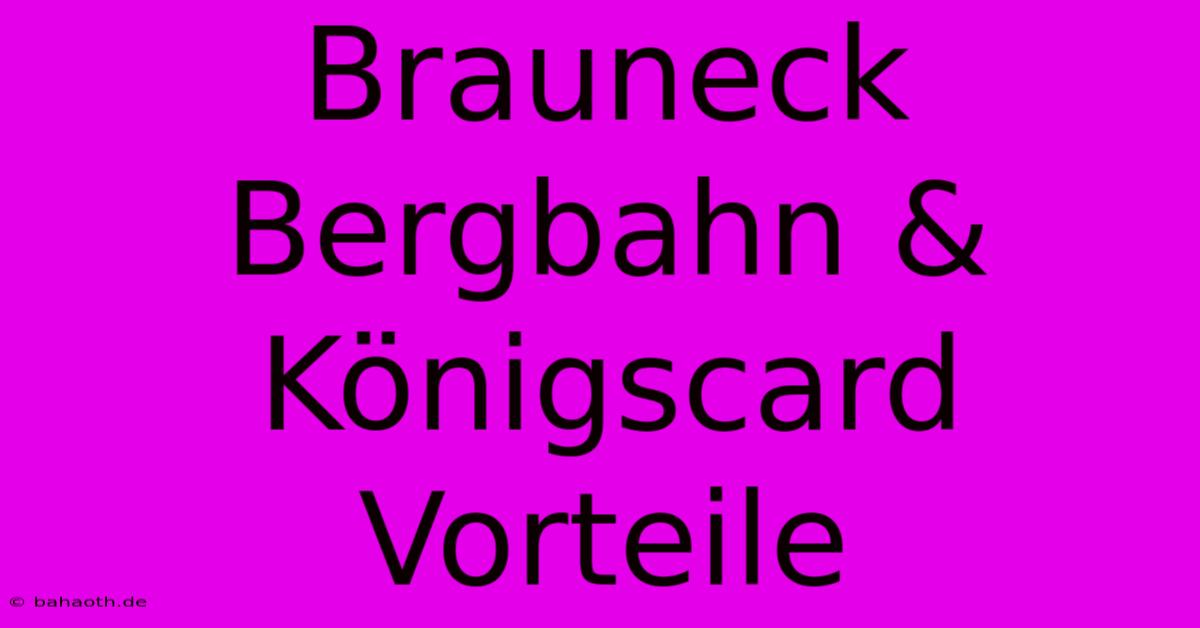 Brauneck Bergbahn & Königscard Vorteile