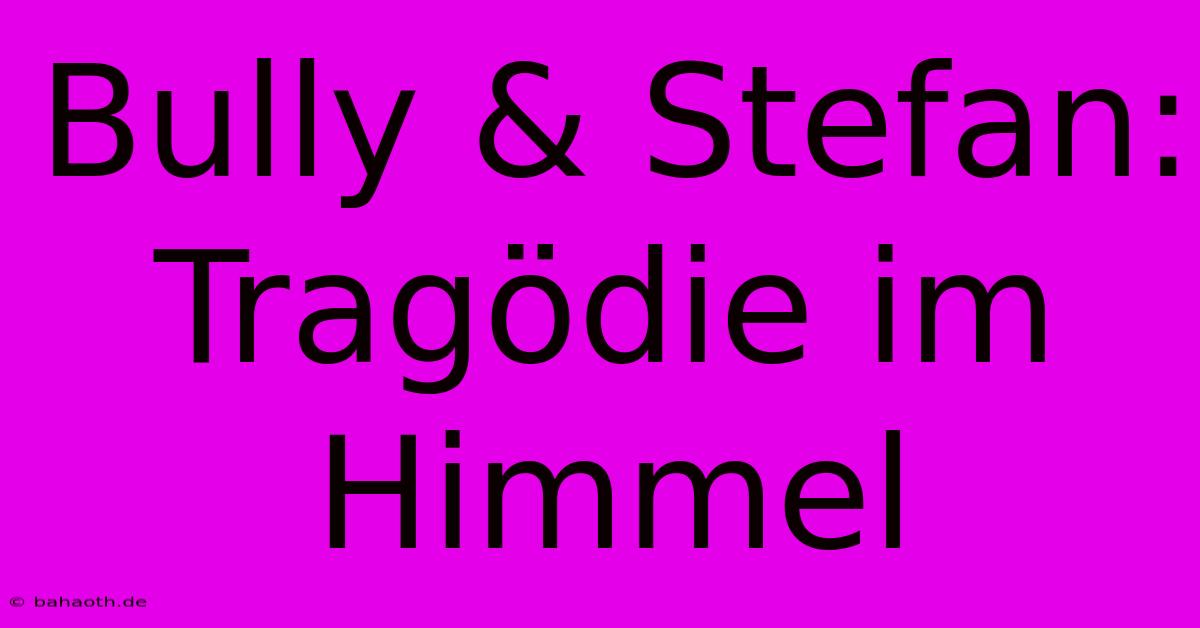 Bully & Stefan: Tragödie Im Himmel