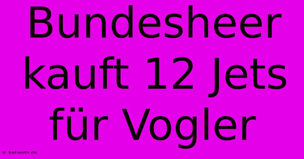 Bundesheer Kauft 12 Jets Für Vogler