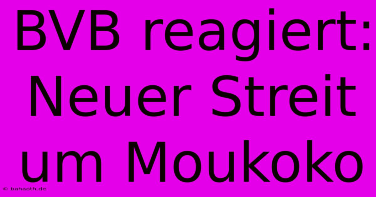 BVB Reagiert: Neuer Streit Um Moukoko