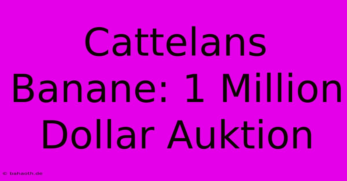 Cattelans Banane: 1 Million Dollar Auktion