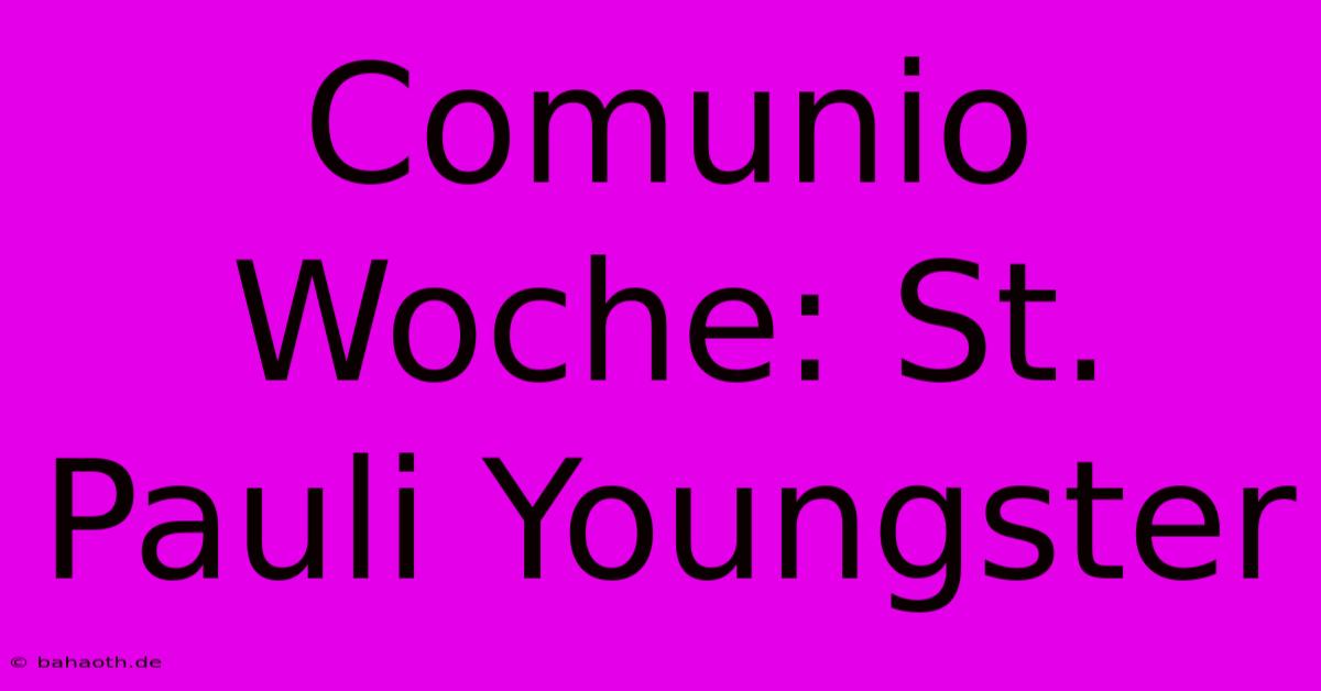 Comunio Woche: St. Pauli Youngster