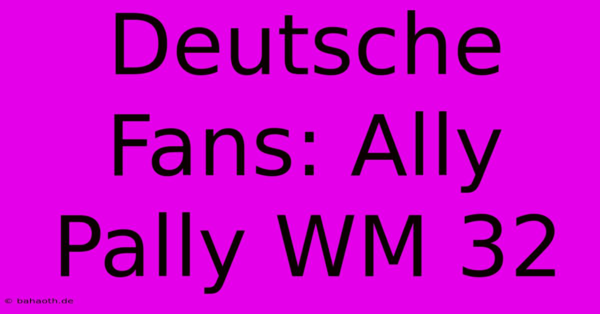 Deutsche Fans: Ally Pally WM 32