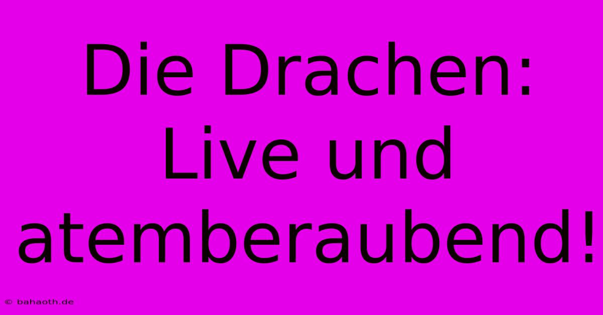 Die Drachen: Live Und Atemberaubend!