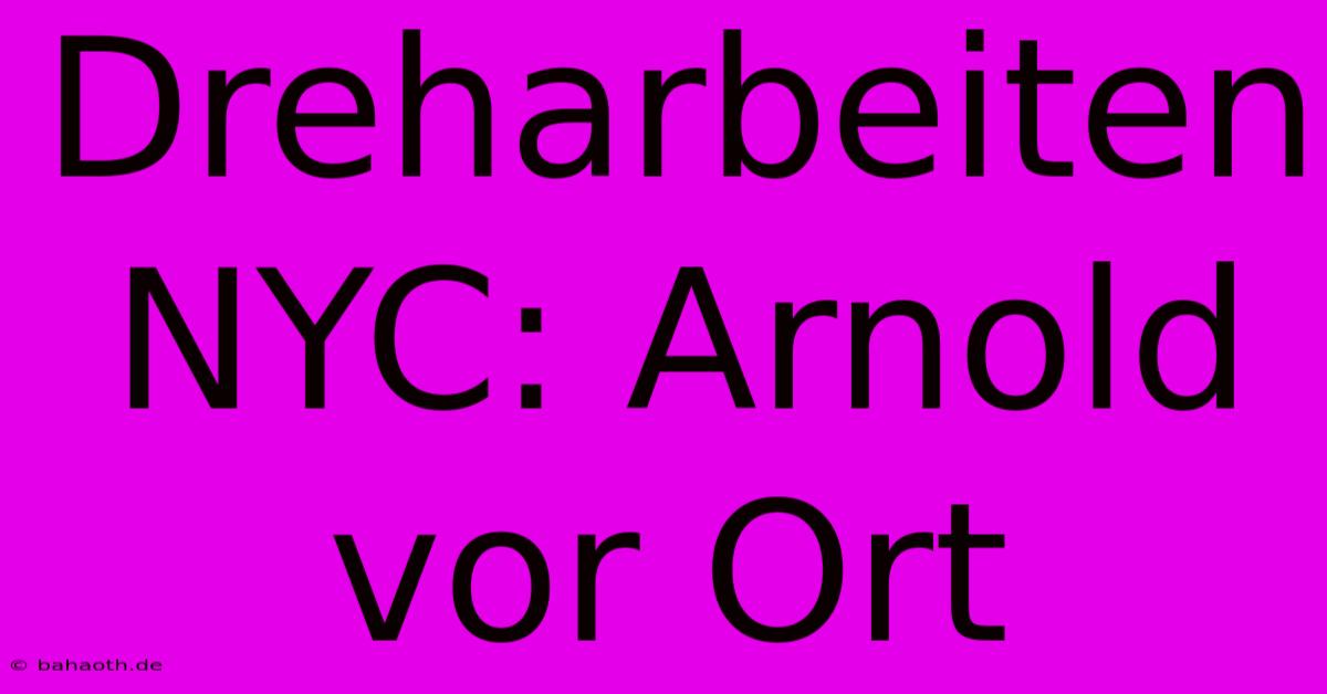 Dreharbeiten NYC: Arnold Vor Ort