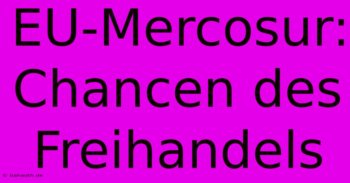 EU-Mercosur: Chancen Des Freihandels