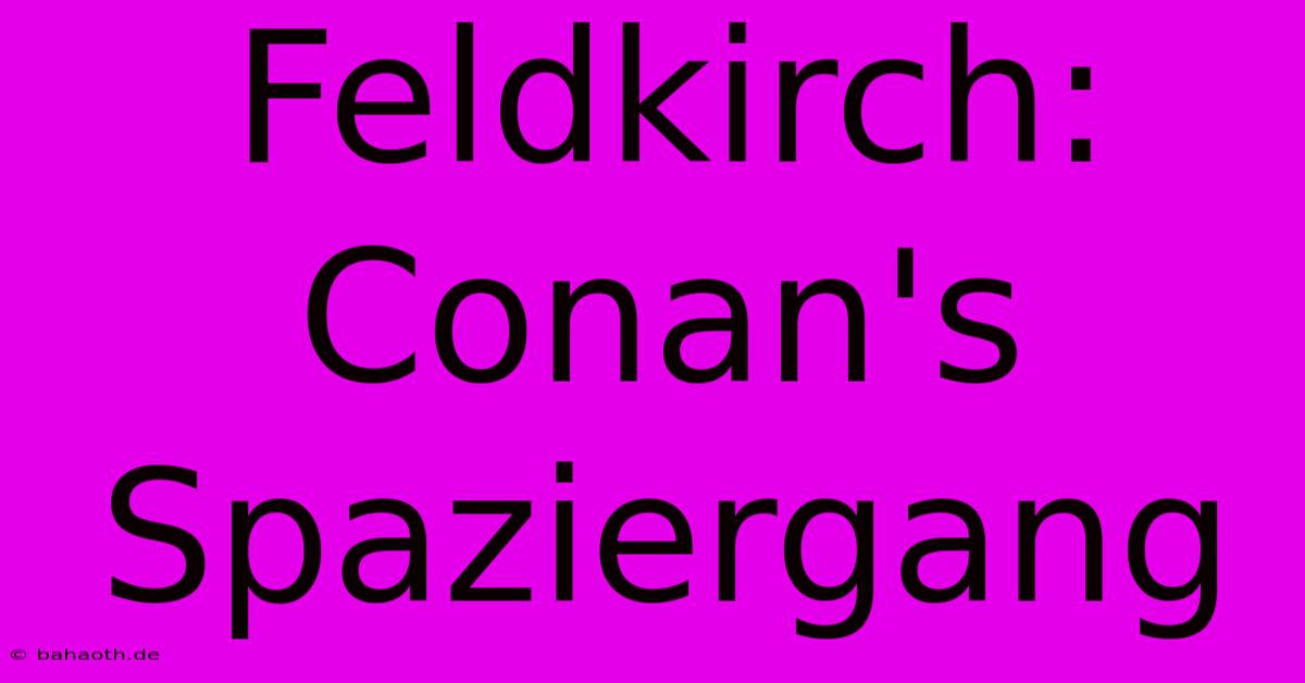 Feldkirch: Conan's Spaziergang