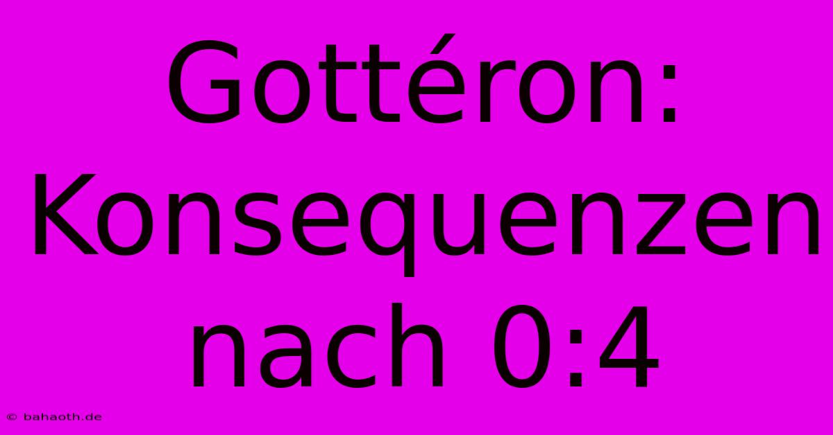 Gottéron: Konsequenzen Nach 0:4