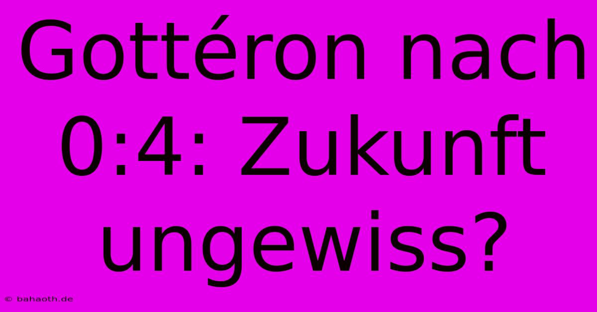 Gottéron Nach 0:4: Zukunft Ungewiss?