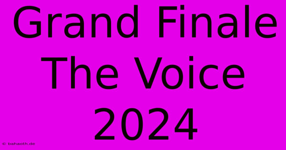 Grand Finale The Voice 2024