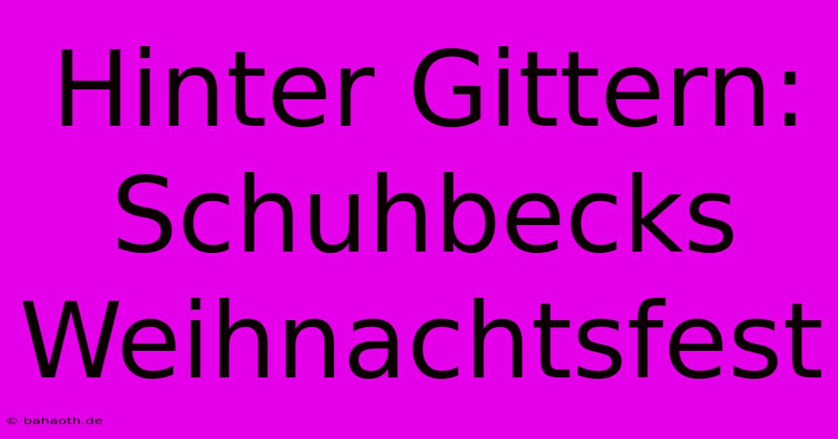 Hinter Gittern: Schuhbecks Weihnachtsfest