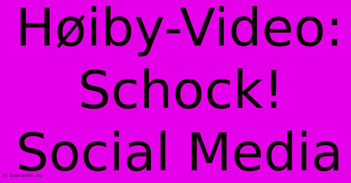 Høiby-Video: Schock! Social Media