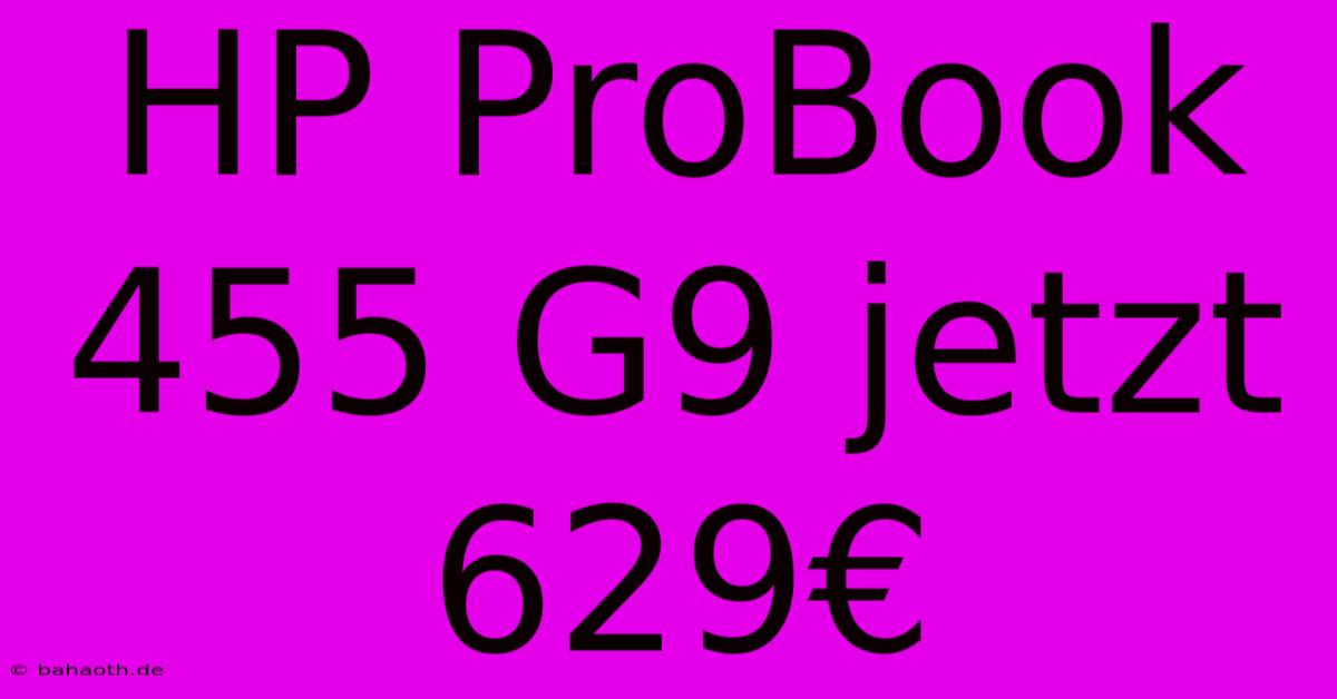 HP ProBook 455 G9 Jetzt 629€