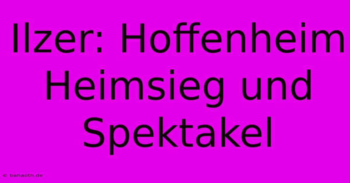 Ilzer: Hoffenheim Heimsieg Und Spektakel