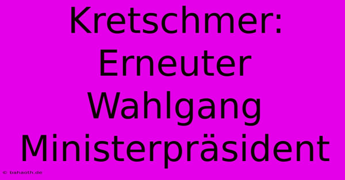 Kretschmer: Erneuter Wahlgang Ministerpräsident