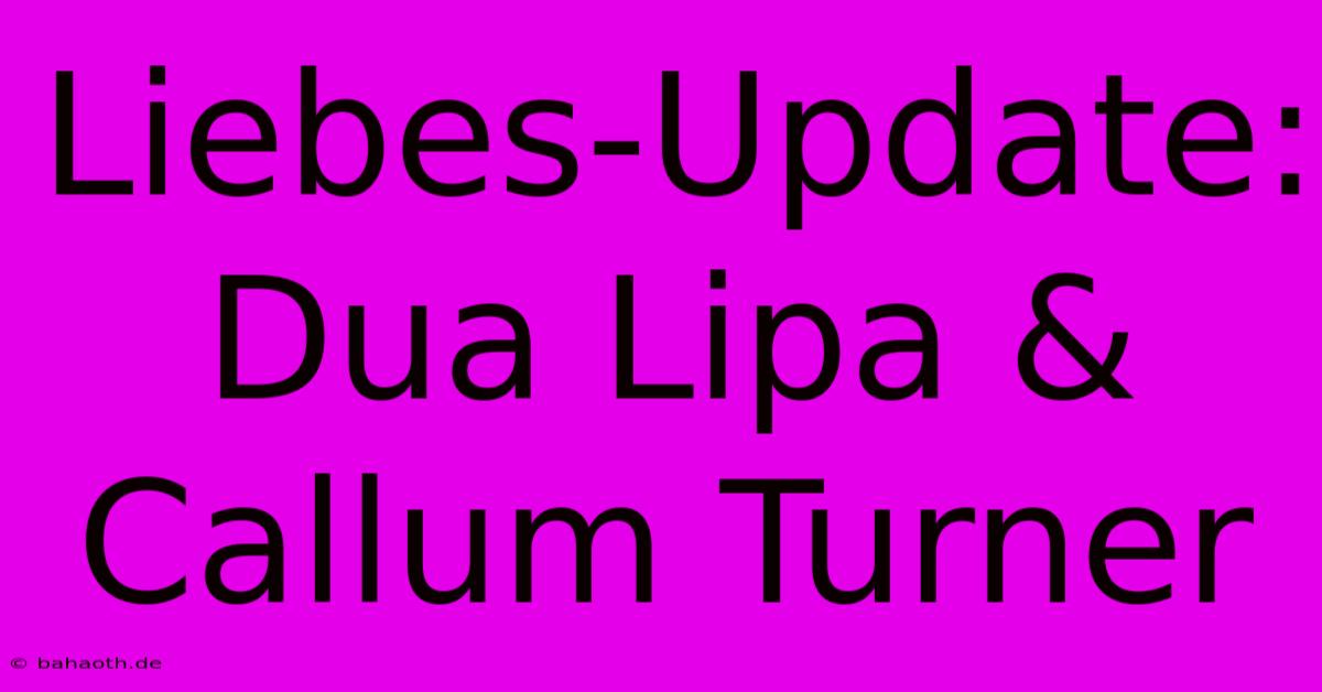 Liebes-Update: Dua Lipa & Callum Turner