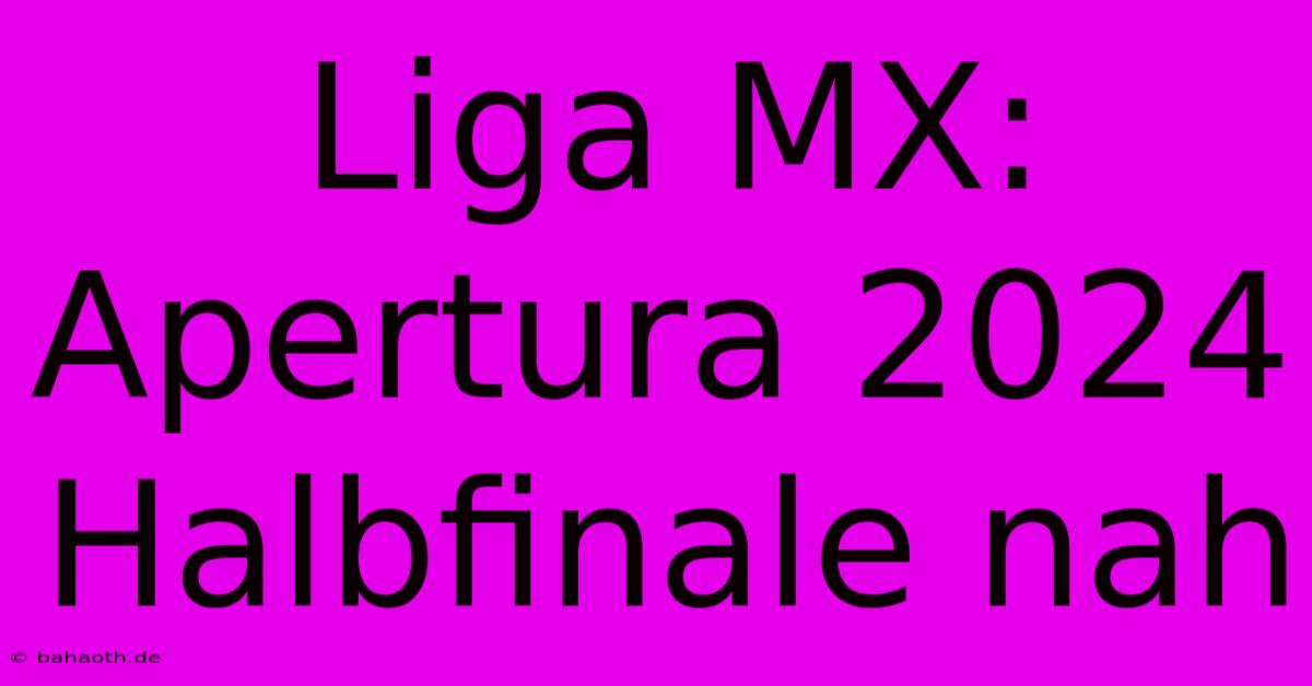 Liga MX:  Apertura 2024 Halbfinale Nah