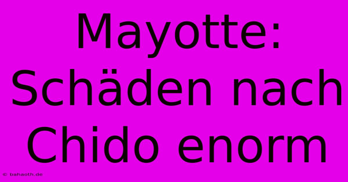 Mayotte: Schäden Nach Chido Enorm