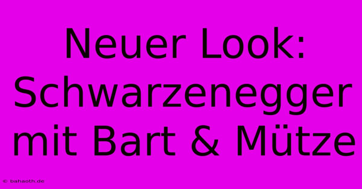 Neuer Look: Schwarzenegger Mit Bart & Mütze