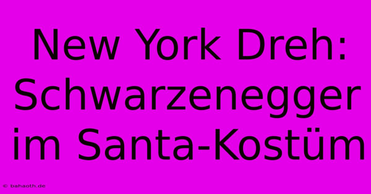 New York Dreh: Schwarzenegger Im Santa-Kostüm