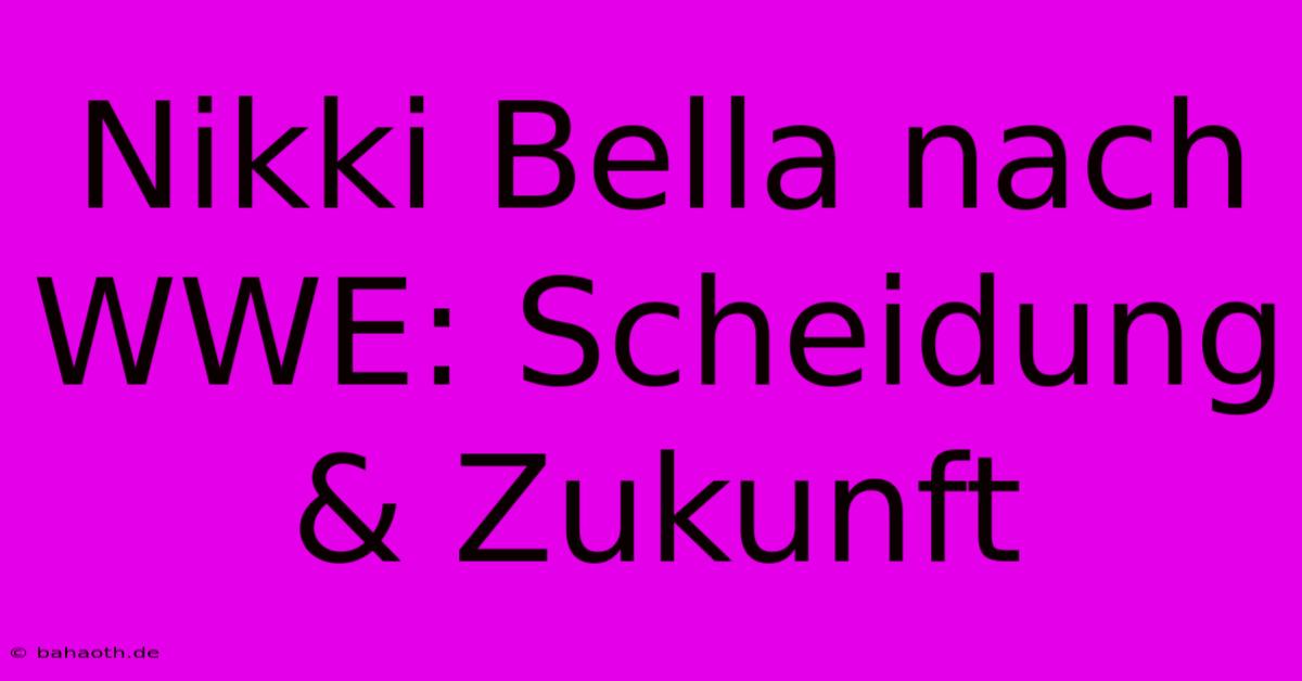 Nikki Bella Nach WWE: Scheidung & Zukunft