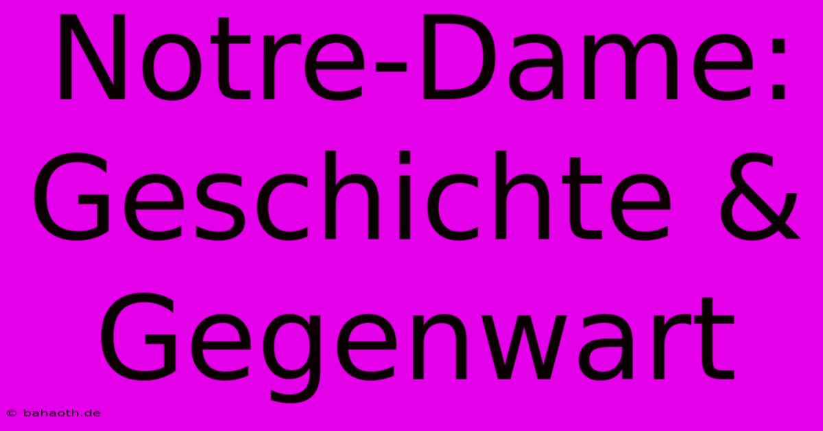 Notre-Dame:  Geschichte & Gegenwart