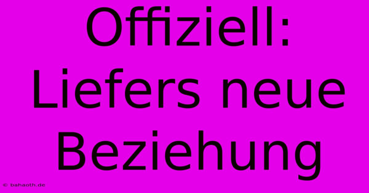 Offiziell: Liefers Neue Beziehung