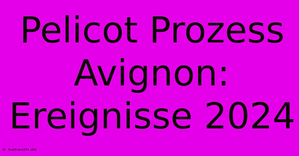 Pelicot Prozess Avignon: Ereignisse 2024