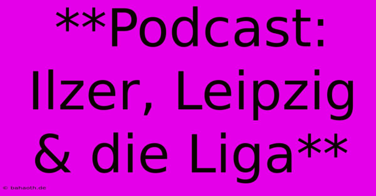 **Podcast: Ilzer, Leipzig & Die Liga**