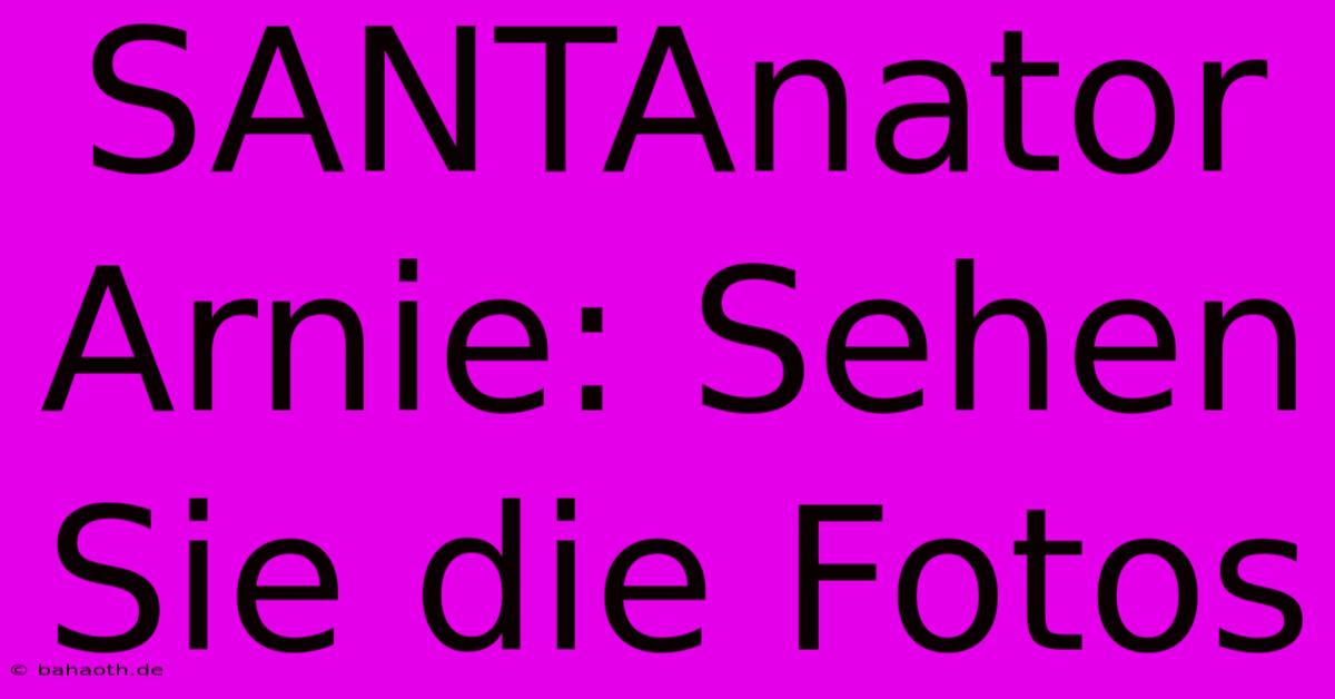 SANTAnator Arnie: Sehen Sie Die Fotos