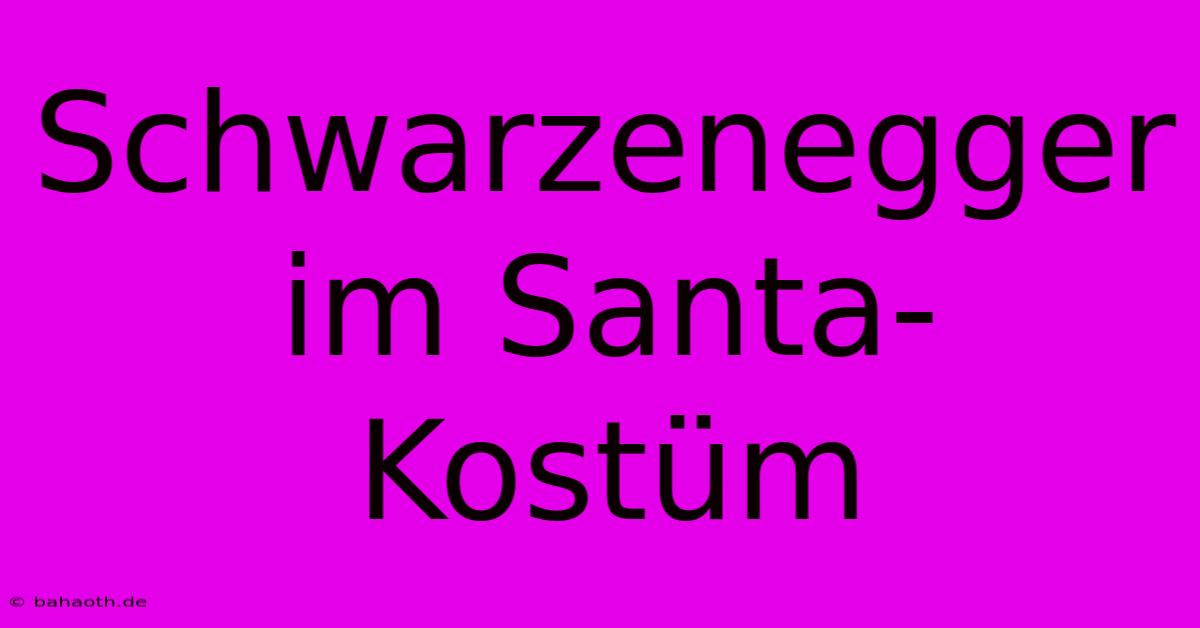 Schwarzenegger Im Santa-Kostüm