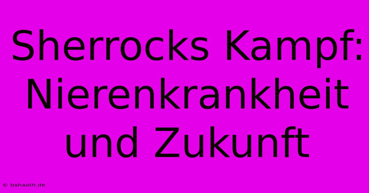 Sherrocks Kampf: Nierenkrankheit Und Zukunft