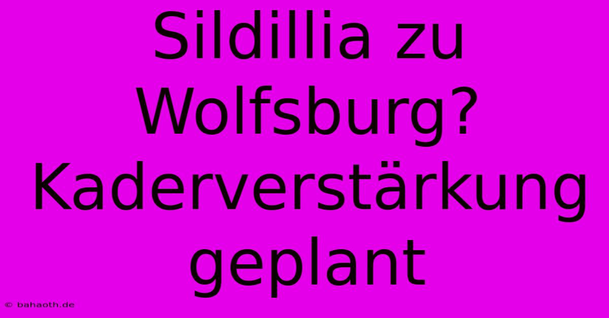 Sildillia Zu Wolfsburg? Kaderverstärkung Geplant