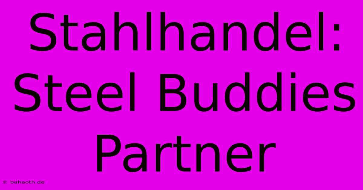 Stahlhandel: Steel Buddies Partner