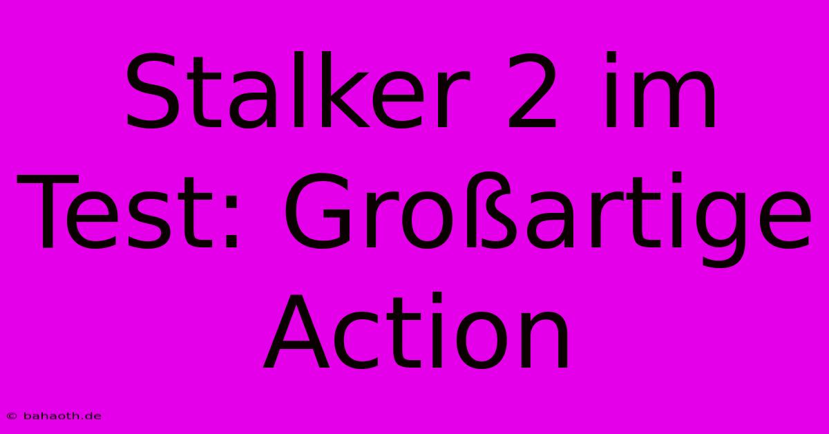 Stalker 2 Im Test: Großartige Action