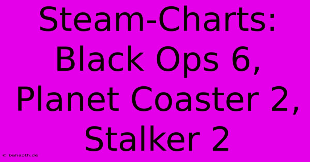 Steam-Charts: Black Ops 6, Planet Coaster 2, Stalker 2