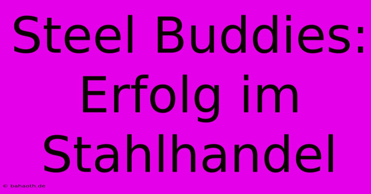 Steel Buddies:  Erfolg Im Stahlhandel