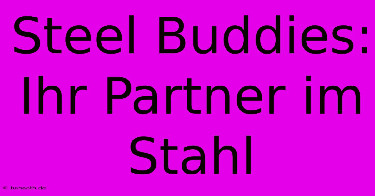 Steel Buddies: Ihr Partner Im Stahl