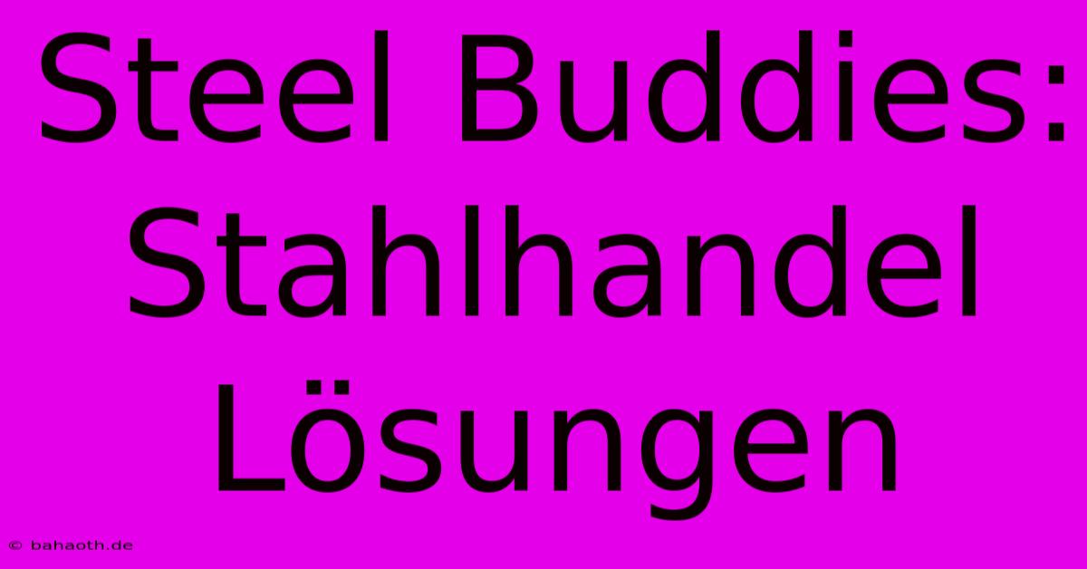 Steel Buddies:  Stahlhandel Lösungen